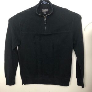 Lucky brand Men’s black sweater half‎ zip size XL